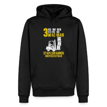 Staplerfahrer Lagerist Gabelstaplerfahrer - Männer Premium Bio Hoodie - Schwarz - Vorne - Nico (187cm)