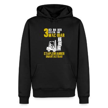 Staplerfahrer Lagerist Gabelstaplerfahrer - Männer Premium Bio Hoodie - Schwarz - Vorne - Nico (187cm)