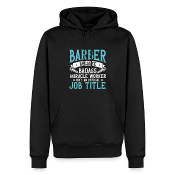 Lustiges Friseur Geschenk Stylist Friseur - Männer Premium Bio Hoodie - Schwarz - Vorne - Nico (187cm)