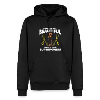 Lustiges Friseur Geschenk Stylist Friseur - Männer Premium Bio Hoodie - Schwarz - Vorne - Nico (187cm)