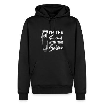 Lustiges Friseur Geschenk Stylist Friseur - Männer Premium Bio Hoodie - Schwarz - Vorne - Nico (187cm)