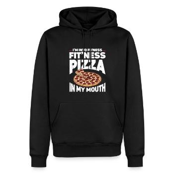 Pizza Italy Food Pizza Makers - Sweat à capuche Premium bio Homme - noir - Devant - Nico (187cm)