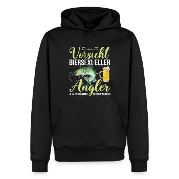 Biersexueller Angler lustig Angeln Sprüche - Männer Premium Bio Hoodie - Schwarz - Vorne - Nico (187cm)