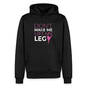 Drôle de Karaté Fille Arts Martiaux - Sweat à capuche Premium bio Homme - noir - Devant - Nico (187cm)