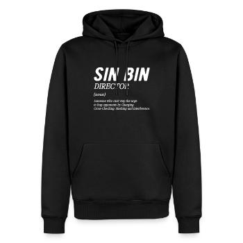 Joueurs de hockey sur glace - Sweat à capuche Premium bio Homme - noir - Devant - Nico (187cm)