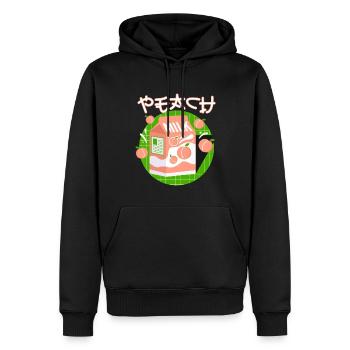 Japanese Peach Drink 80s 90s vaporwave - Männer Premium Bio Hoodie - Schwarz - Vorne - Nico (187cm)