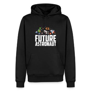 Astronaut Kinder Raumfahrt - Männer Premium Bio Hoodie - Schwarz - Vorne - Nico (187cm)