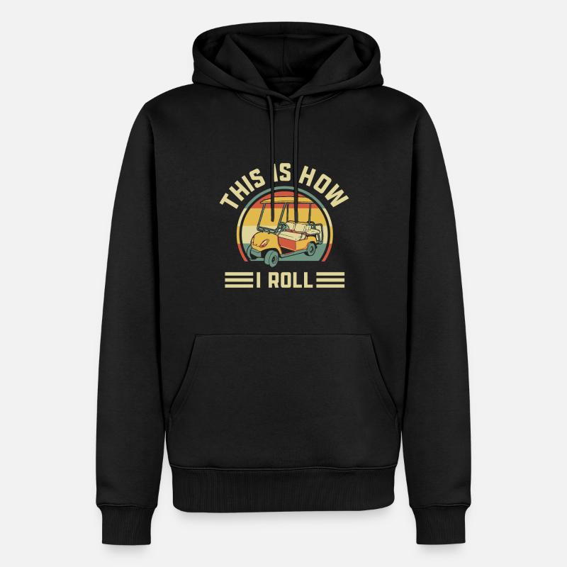 Golfspieler Golfer Golf - Männer Premium Bio Hoodie - Schwarz
