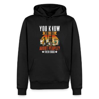 Hundebesitzer Hundehalter - Männer Premium Bio Hoodie - Schwarz - Vorne - Nico (187cm)