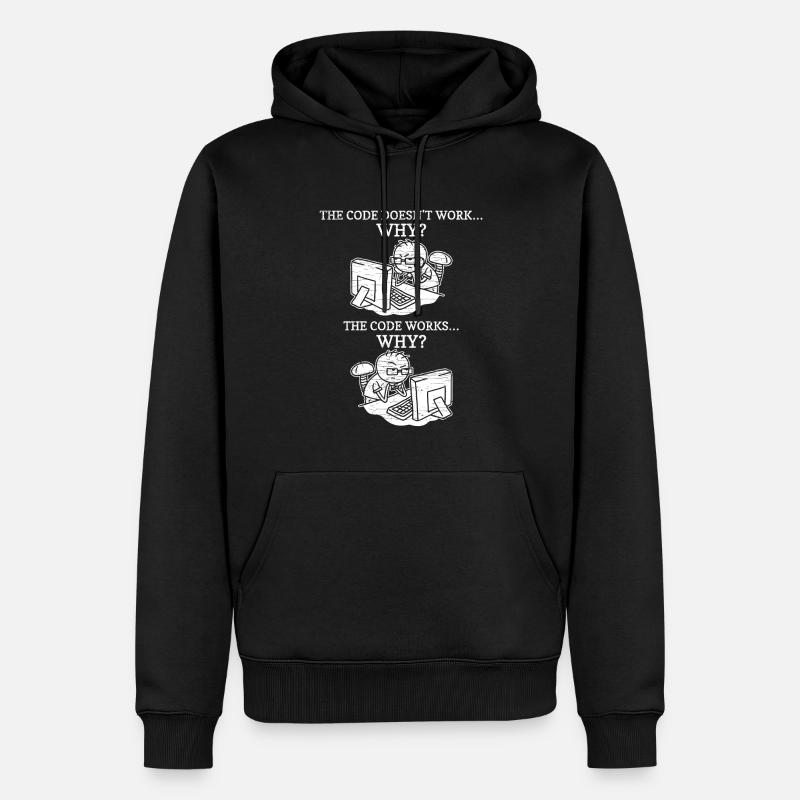 Programmierer Coder Informatiker - Männer Premium Bio Hoodie - Schwarz