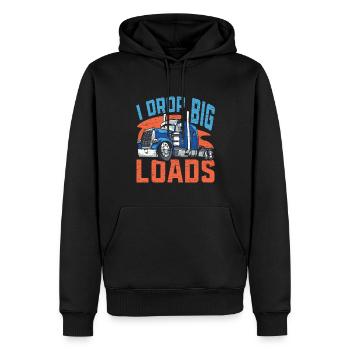 LKW Lastwagenfahrer Trucker - Männer Premium Bio Hoodie - Schwarz - Vorne - Nico (187cm)