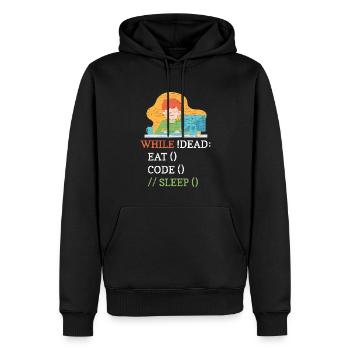 Programmierer Computer Informatiker Coder - Männer Premium Bio Hoodie - Schwarz - Vorne - Nico (187cm)
