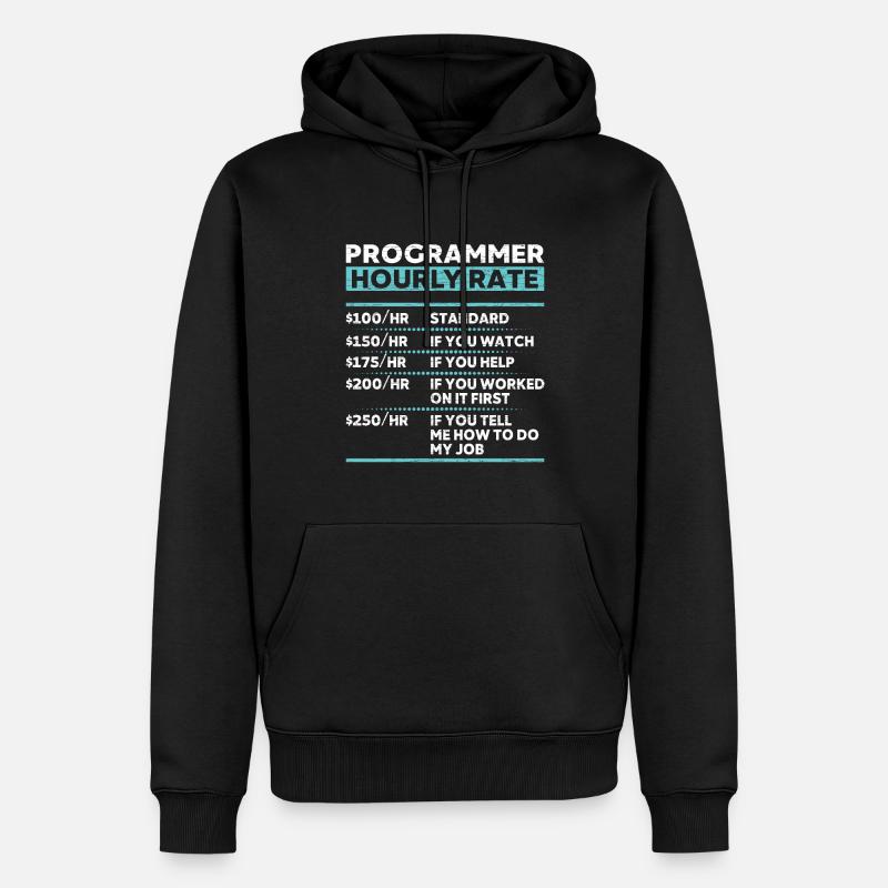 Programmierer Coder Informatiker - Männer Premium Bio Hoodie - Schwarz