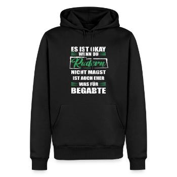 Spruch rudern Mann & Frau & Kinder - Männer Premium Bio Hoodie - Schwarz - Vorne - Nico (187cm)