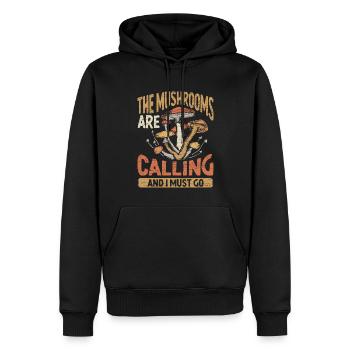 Pilzsammler Pilze - Männer Premium Bio Hoodie - Schwarz - Vorne - Nico (187cm)