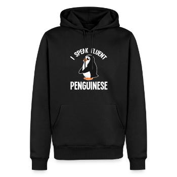 Drôle de chanteur de karaoké - Sweat à capuche Premium bio Homme - noir - Devant - Nico (187cm)
