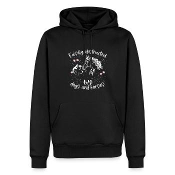 Pferdeliebhaber Pferde Geschenk - Männer Premium Bio Hoodie - Schwarz - Vorne - Nico (187cm)