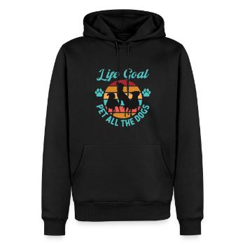 Hundeliebhaber Geschenk Hundehalter - Männer Premium Bio Hoodie - Schwarz - Vorne - Nico (187cm)
