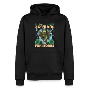 20 Year Old Birthday Fun Fishing & Fishing - Men’s Premium Organic Hoodie - black - Front - Nico (187cm)