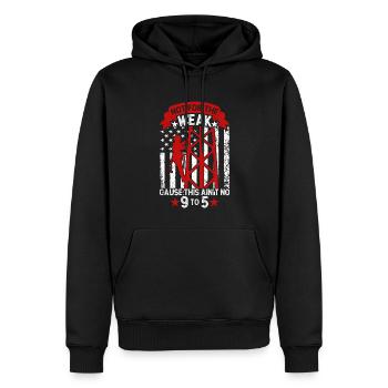 Stylo - Sweat à capuche Premium bio Homme - noir - Devant - Nico (187cm)
