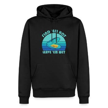 Lustige Austern Austernliebhaber Auster - Männer Premium Bio Hoodie - Schwarz - Vorne - Nico (187cm)