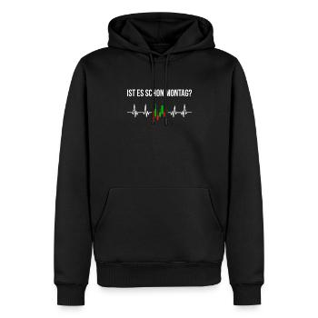 Aktien Aktienchart Investor Trader - Männer Premium Bio Hoodie - Schwarz - Vorne - Nico (187cm)