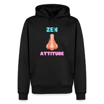 Zen Attitude - Sweat à capuche Premium bio Homme - noir - Devant - Nico (187cm)