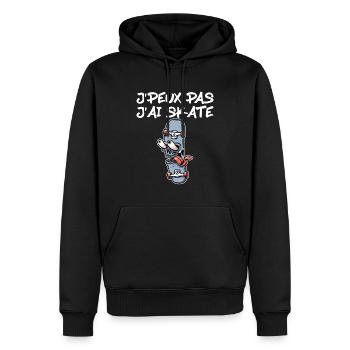 J'peux Pas J'ai Skate - Sweat à capuche Premium bio Homme - noir - Devant - Nico (187cm)