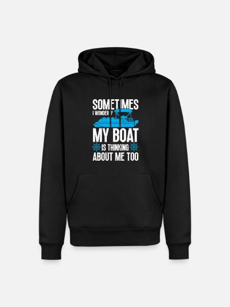 Boat Pontoon Boat Captain - Men’s Premium Organic Hoodie - black