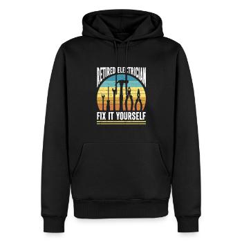 Elektriker Im Ruhestand Geschenk Elektriker - Männer Premium Bio Hoodie - Schwarz - Vorne - Nico (187cm)