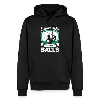 Golf Geschenk Für Golfer - Männer Premium Bio Hoodie - Schwarz - Vorne - Nico (187cm)