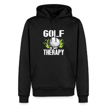 Golf Geschenk Für Golfer - Männer Premium Bio Hoodie - Schwarz - Vorne - Nico (187cm)