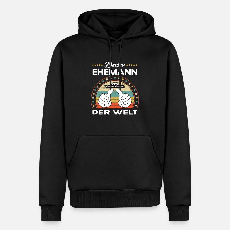 Bester ehemann der Welt - Männer Premium Bio Hoodie - Schwarz