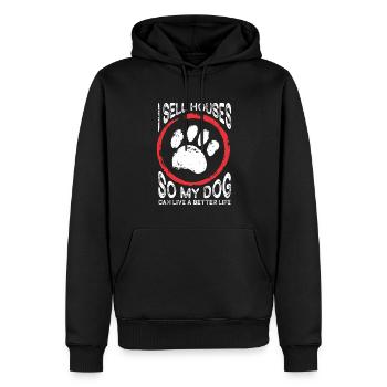 Immobilienmakler Immobilien Makler - Männer Premium Bio Hoodie - Schwarz - Vorne - Nico (187cm)