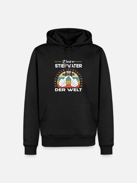 Bester stiefvater der Welt - Männer Premium Bio Hoodie - Schwarz