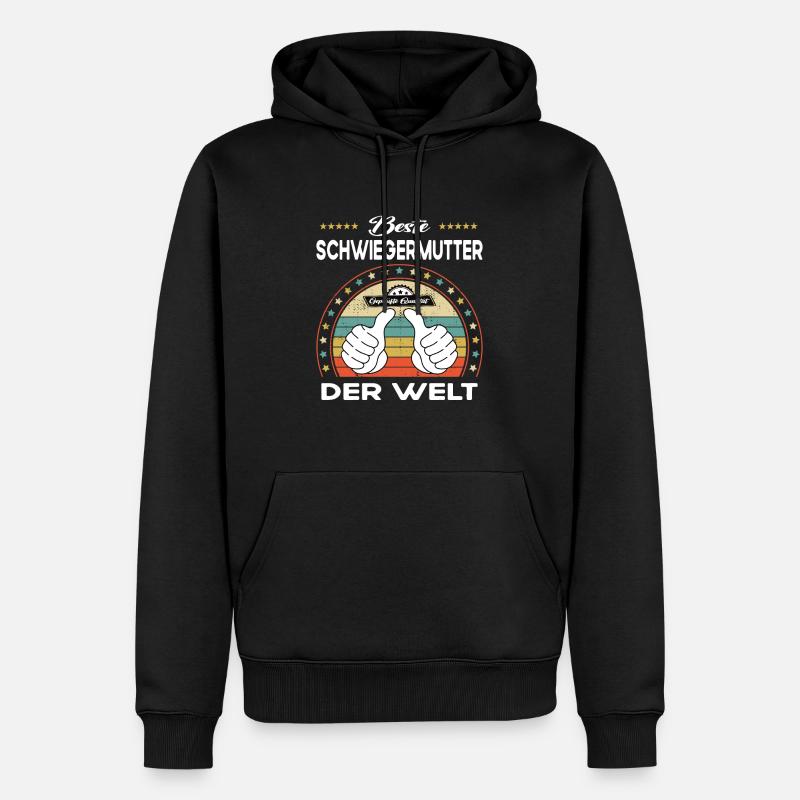 Beste schwiegermutter der Welt - Männer Premium Bio Hoodie - Schwarz
