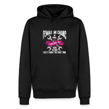 Mécanicien Cadeau Mécanicien - Sweat à capuche Premium bio Homme - noir - Devant - Nico (187cm)