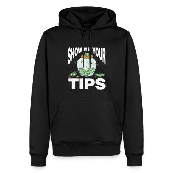 Barman Cadeau Emploi Serveur Barman - Sweat à capuche Premium bio Homme - noir - Devant - Nico (187cm)