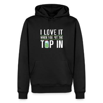 Barman Cadeau Emploi Serveur Barman - Sweat à capuche Premium bio Homme - noir - Devant - Nico (187cm)