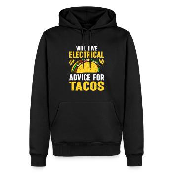 Elektriker Geschenk - Männer Premium Bio Hoodie - Schwarz - Vorne - Nico (187cm)