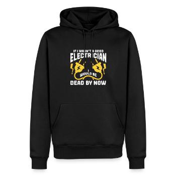 Elektriker Geschenk - Männer Premium Bio Hoodie - Schwarz - Vorne - Nico (187cm)