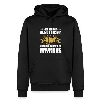 Elektriker Geschenk - Männer Premium Bio Hoodie - Schwarz - Vorne - Nico (187cm)