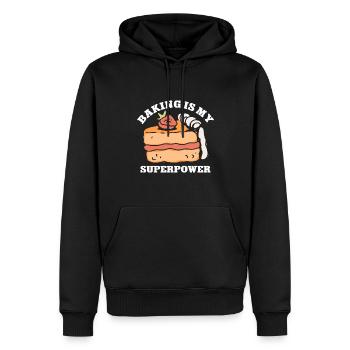 Chef Pâtissier Pâtisserie Boulanger Pâtisserie Pâtisserie - Sweat à capuche Premium bio Homme - noir - Devant - Nico (187cm)