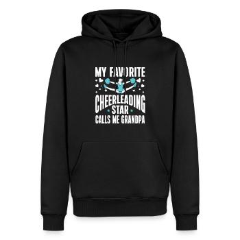Pom-pom girl Cheerleading Cheer Grand-père - Sweat à capuche Premium bio Homme - noir - Devant - Nico (187cm)