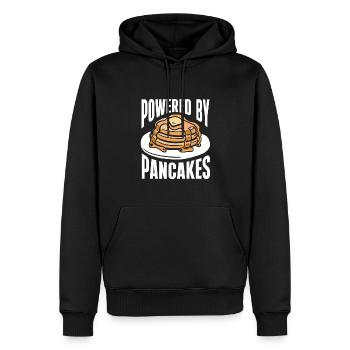 Pfannkuchen Spruch Frühstück Pfannkuchen - Männer Premium Bio Hoodie - Schwarz - Vorne - Nico (187cm)