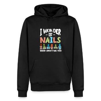 Nageltechniker Nagelstudio Nail Tech - Männer Premium Bio Hoodie - Schwarz - Vorne - Nico (187cm)