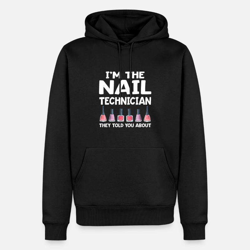 Nageltechniker Nagelstudio Nail Tech - Männer Premium Bio Hoodie - Schwarz