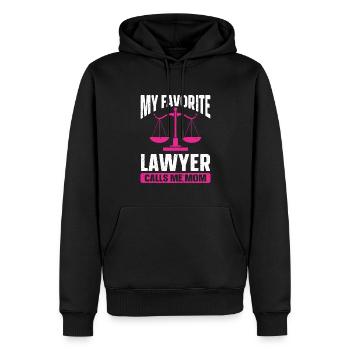 Avocat cadeau faculté de droit étudiant humour avocat - Sweat à capuche Premium bio Homme - noir - Devant - Nico (187cm)