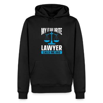 Avocat cadeau faculté de droit étudiant humour avocat - Sweat à capuche Premium bio Homme - noir - Devant - Nico (187cm)