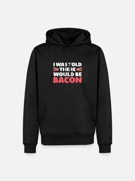 Bacon Food Pork Bacon - Men’s Premium Organic Hoodie - black